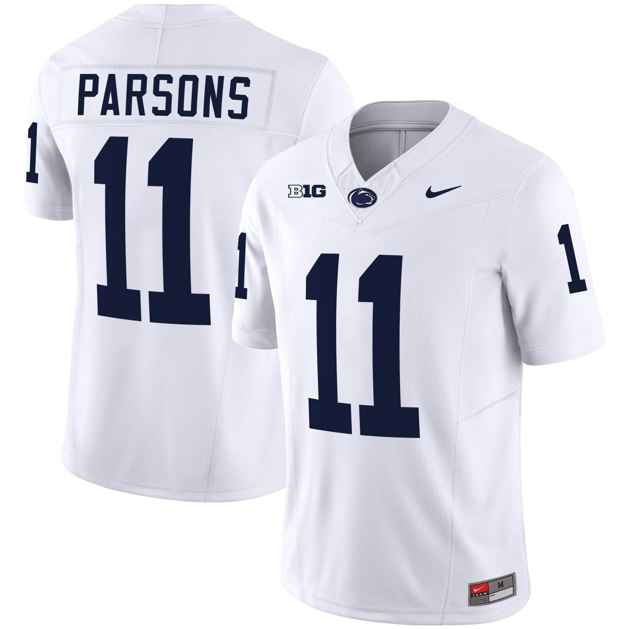 Men Penn State Nittany Lions #11 Parsons White 2024 Nike Vapor Limited NCAA Jersey->customized nfl jersey->Custom Jersey